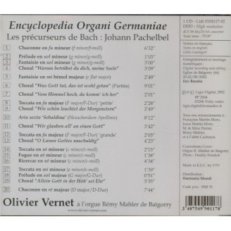 PACHELBEL - Vernet - Oeuvres pour orgue